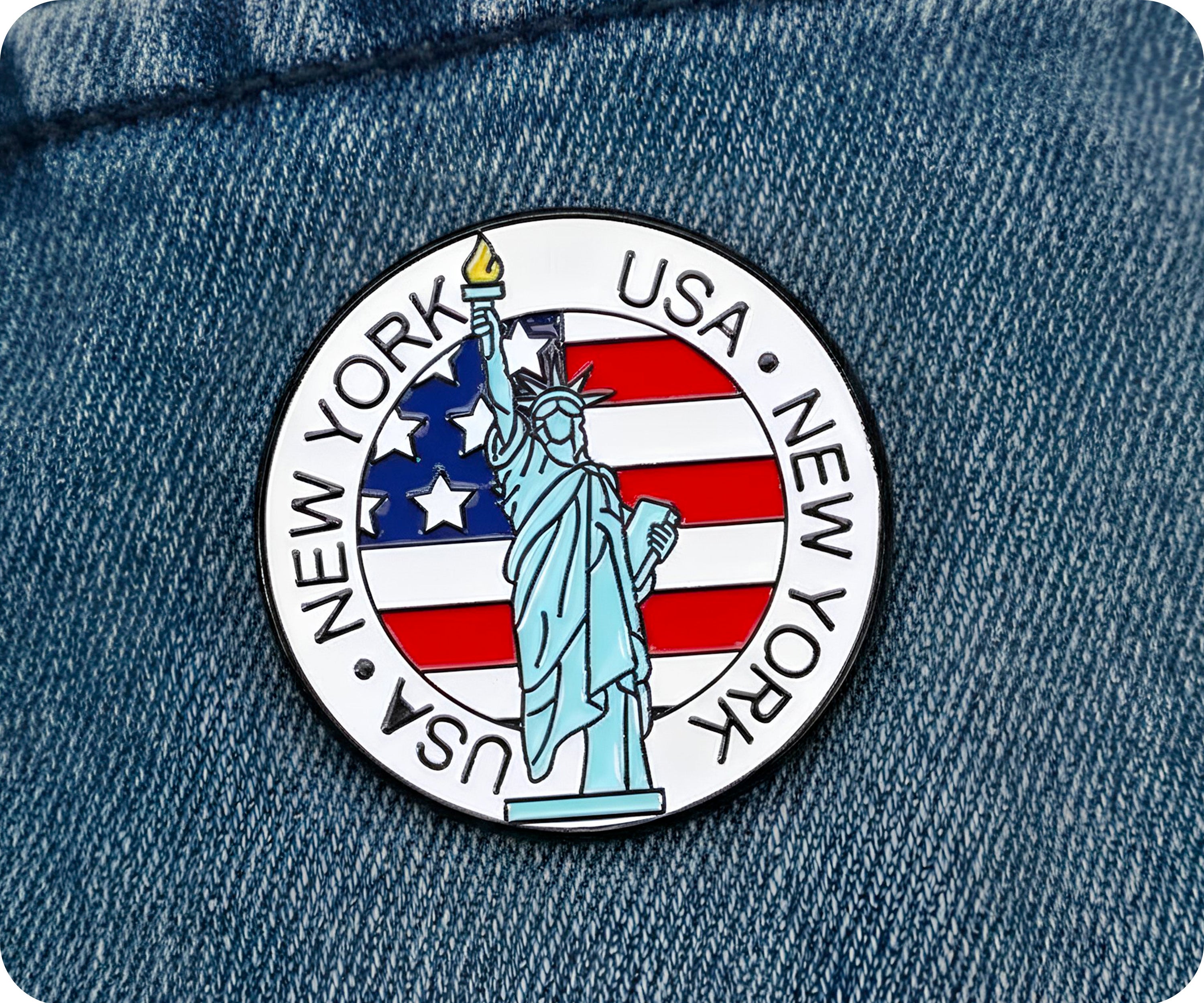 United States Statue of Liberty New York Pin Badge