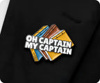 Oh Capitán Mi Capitán Libros Escritura Pin Insignia