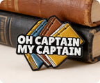Oh Capitán Mi Capitán Libros Escritura Pin Insignia
