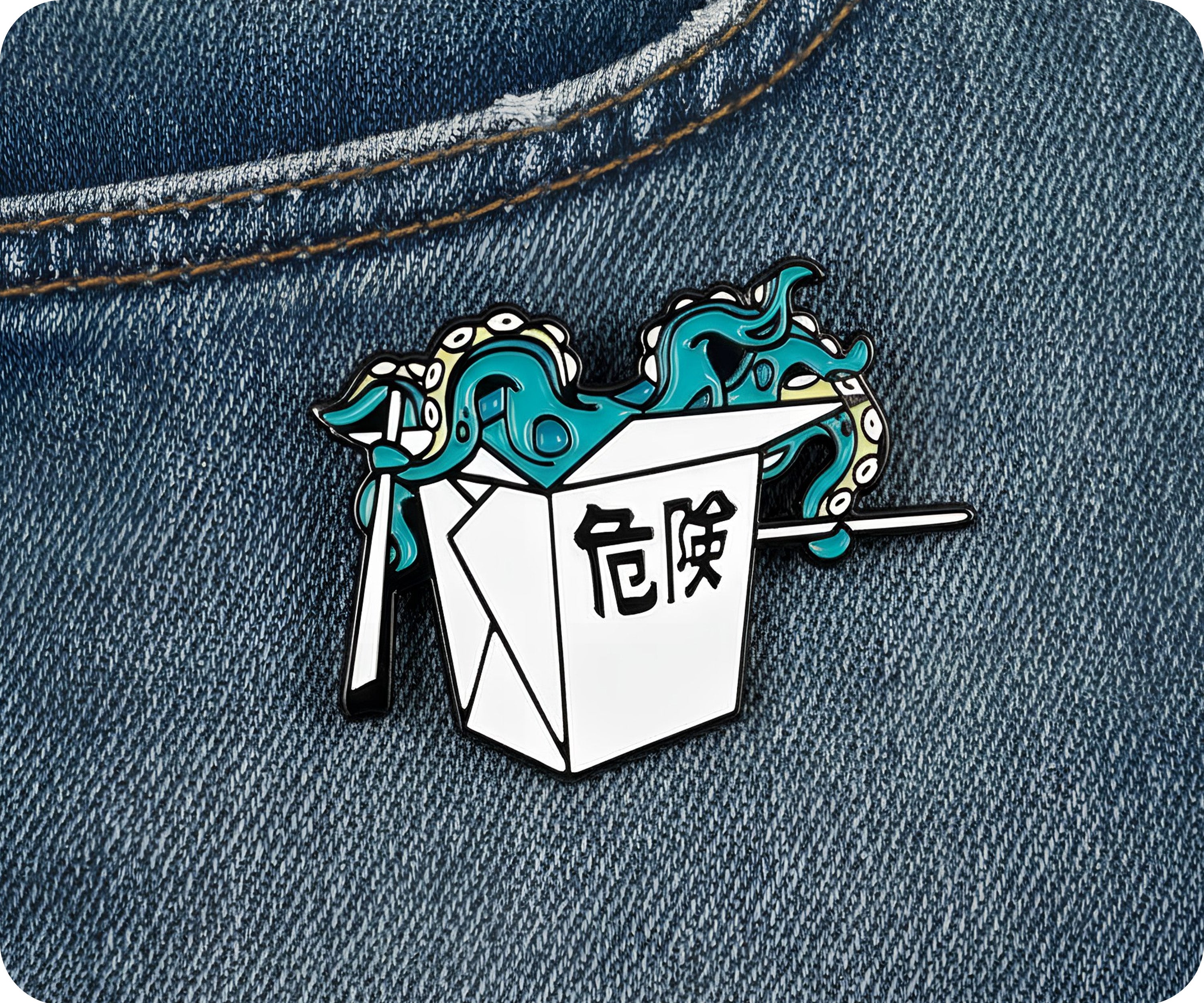 Insignia de caja de fideos de pulpo Imagen secundaria del producto