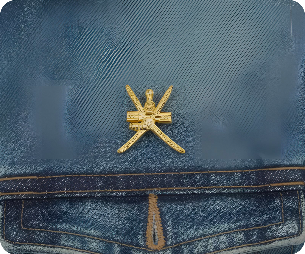 Oman Crossed Swords Pin Badge