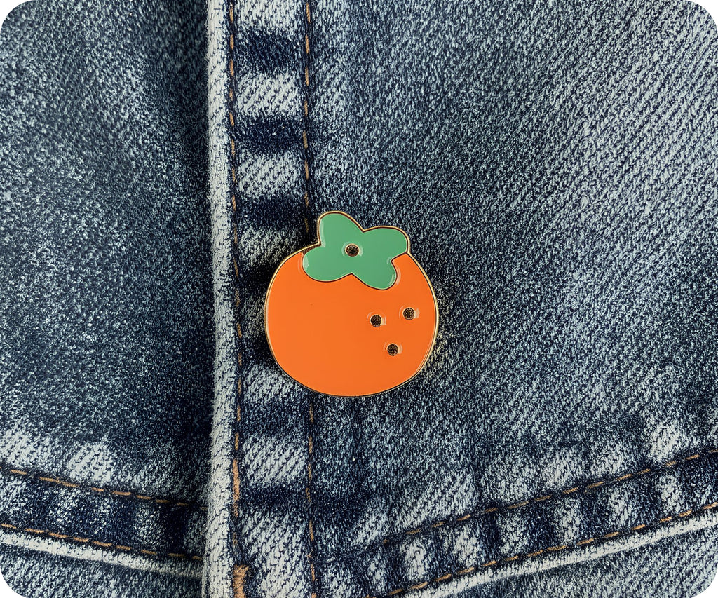 Orange Fruit Pin Badge