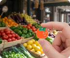 Orange Fruit Pin Badge