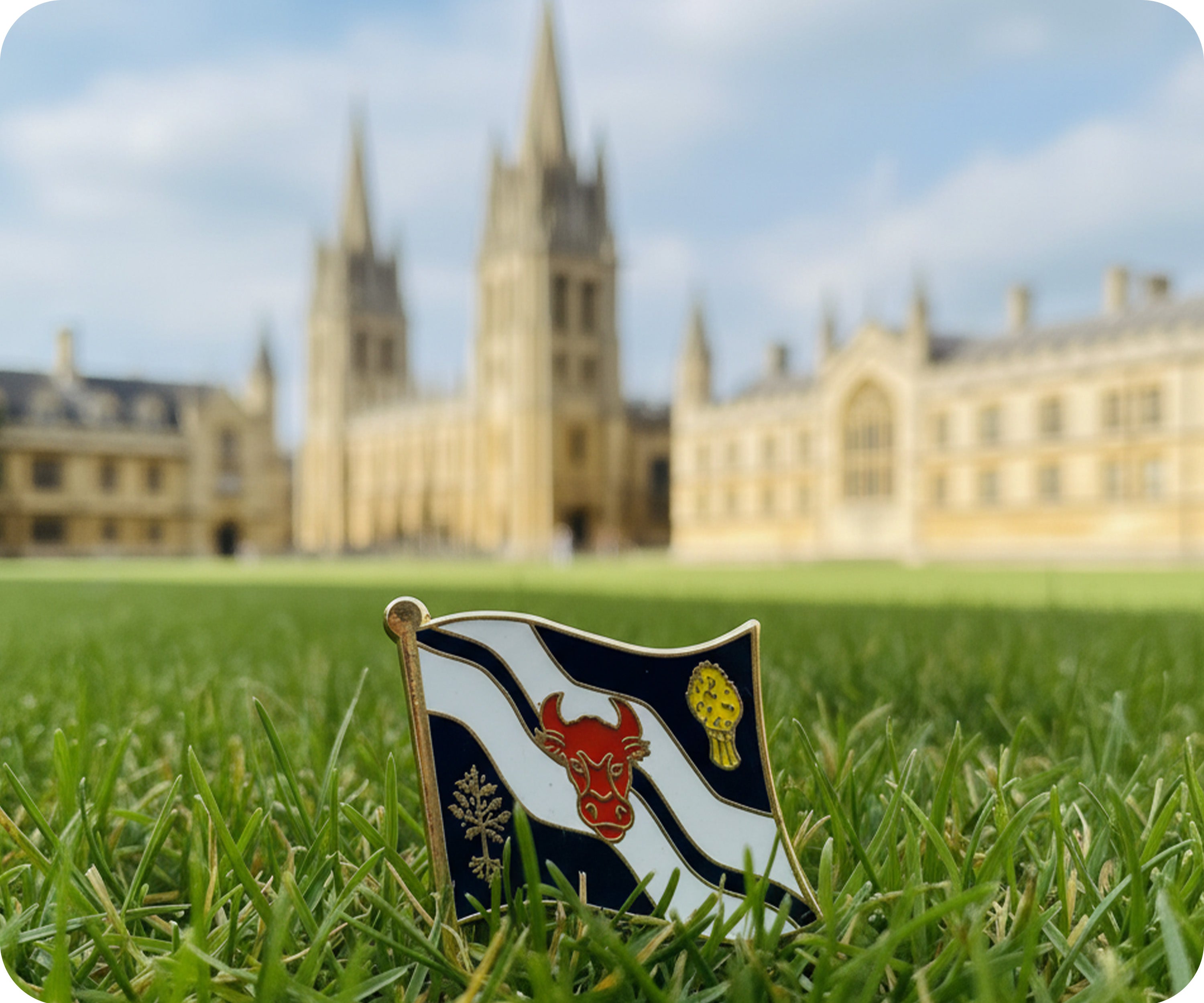 Insignia de pin de la bandera del condado inglés de Oxfordshire Imagen secundaria del producto