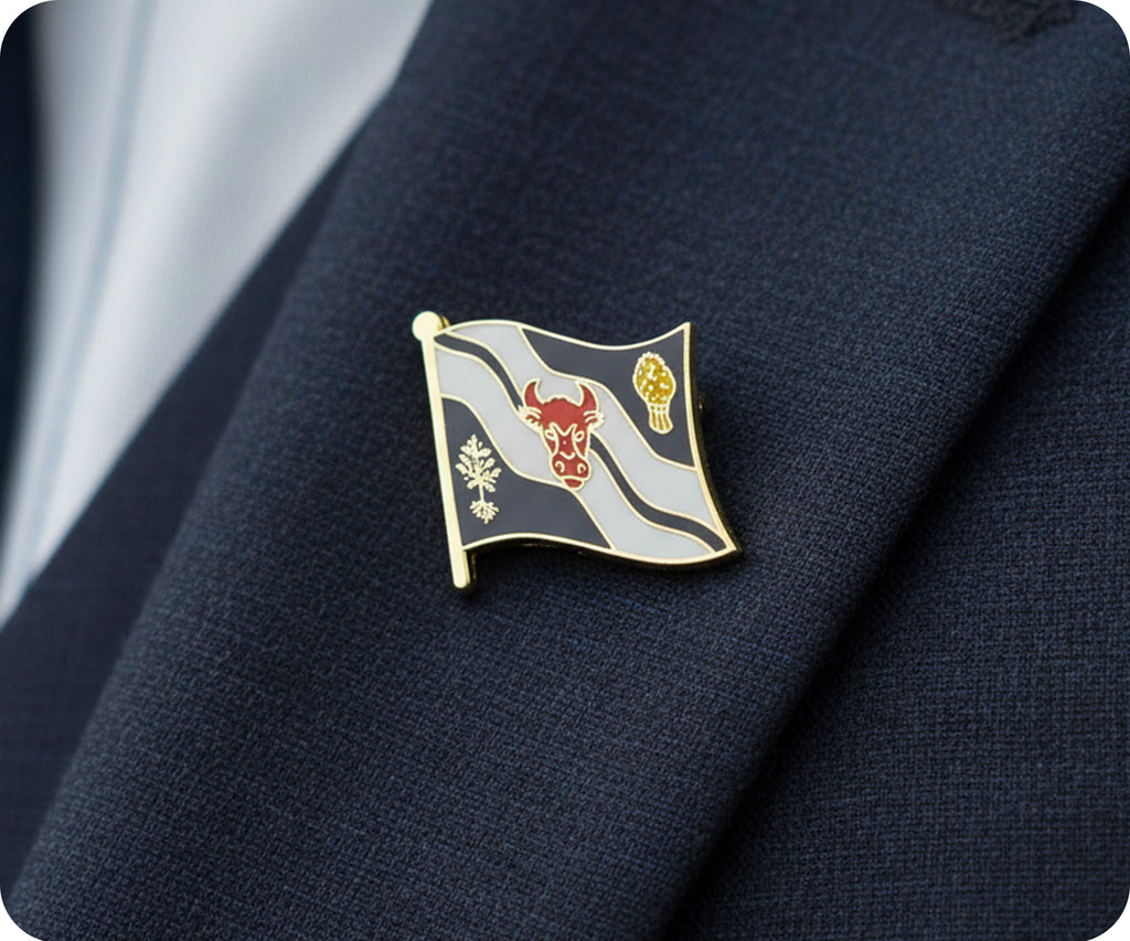 Oxfordshire County English Flag Pin Badge