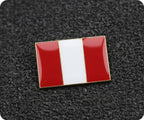 Peru Rectangle Flag Pin Badge