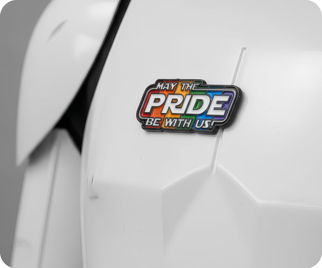 May The Pride Be With Us! LGBTQ+ Rainbow Pin Badge