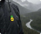 Pineapple Skull Funny Pin Badge