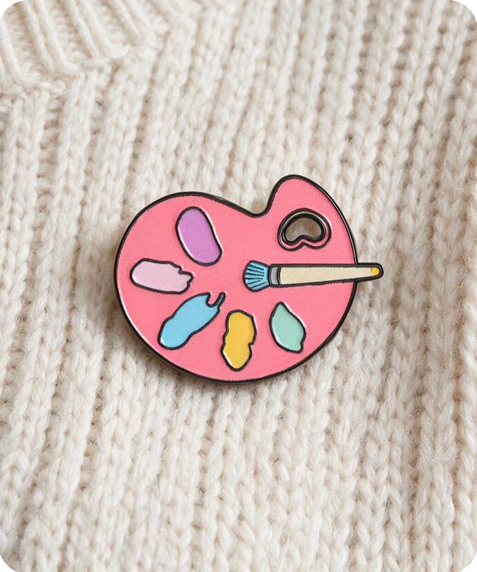 Artist Paint Palette Enamel Lapel Pin Badge Secondary image