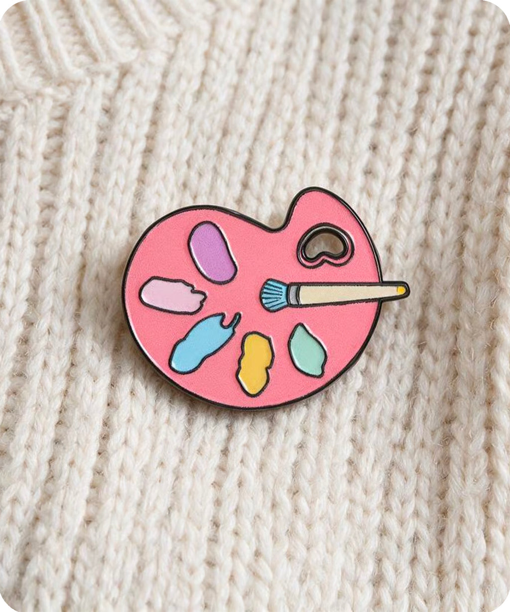 Artist Paint Palette Enamel Lapel Pin Badge