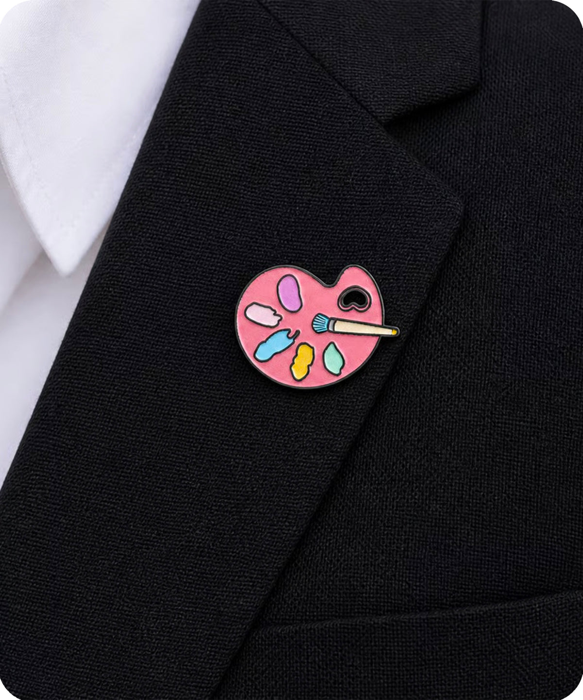 Artist Paint Palette Enamel Lapel Pin Badge