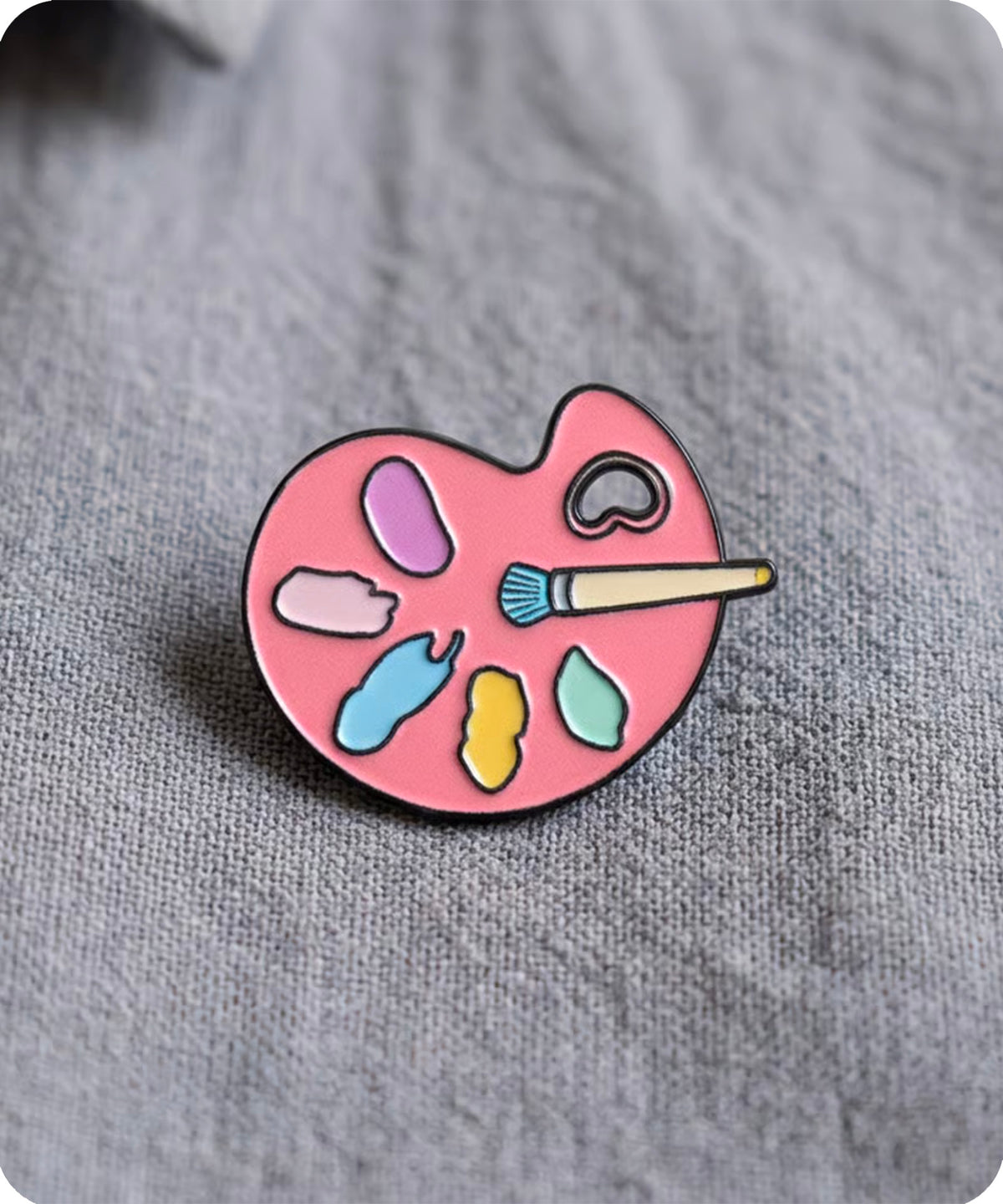 Artist Paint Palette Enamel Lapel Pin Badge