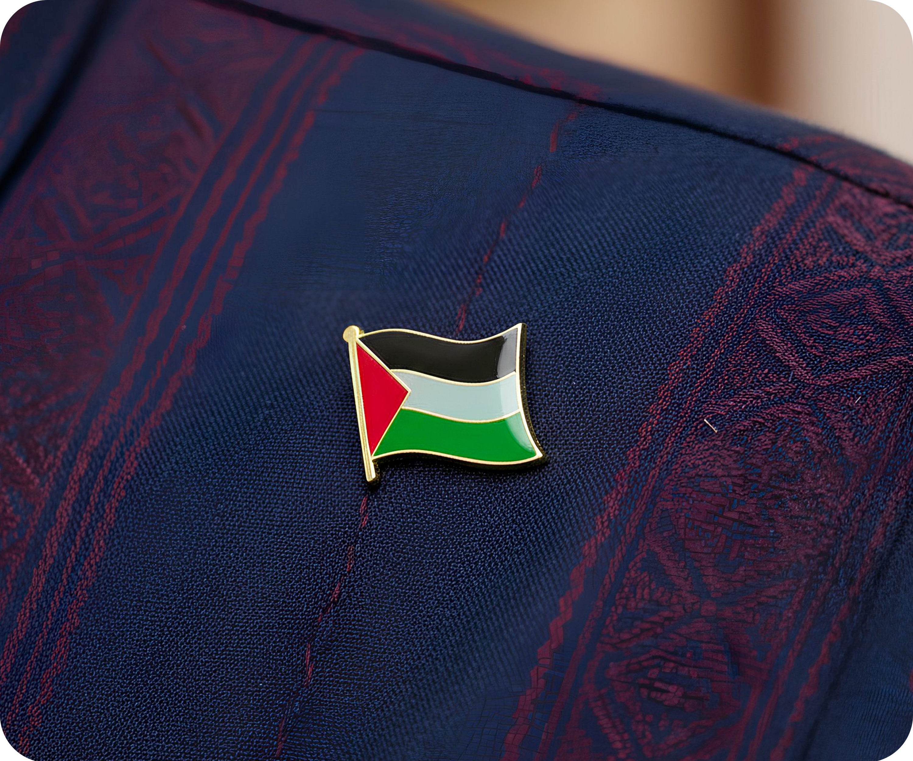 Pin con la bandera de Palestina Imagen secundaria del producto