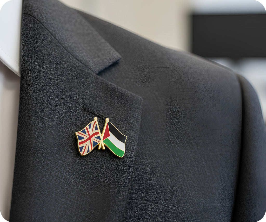 Palestine & United Kingdom Friendship Pin Badge