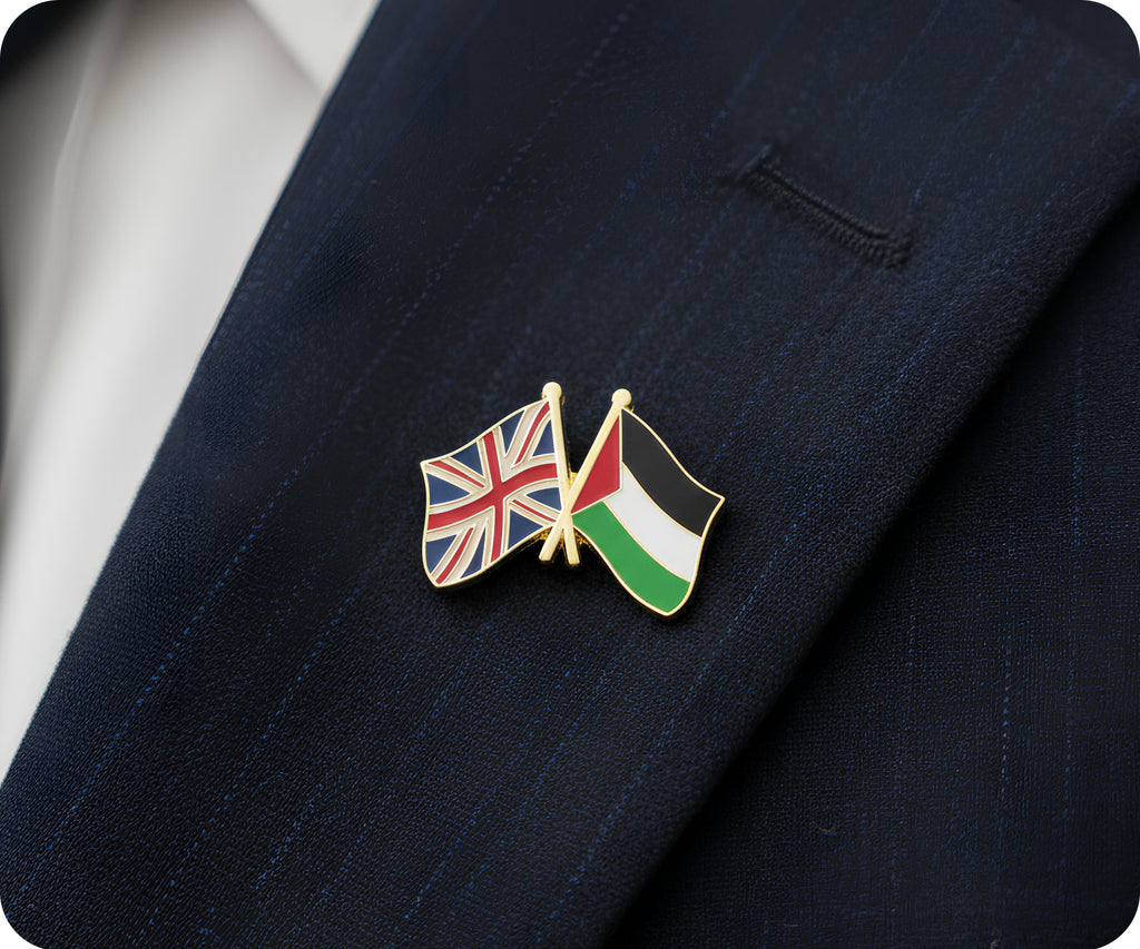 Palestine & United Kingdom Friendship Pin Badge