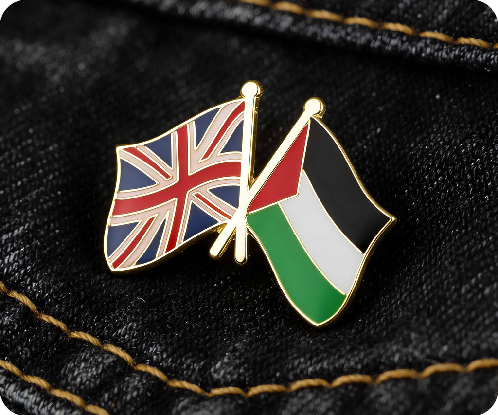 Palestine & United Kingdom Friendship Pin Badge