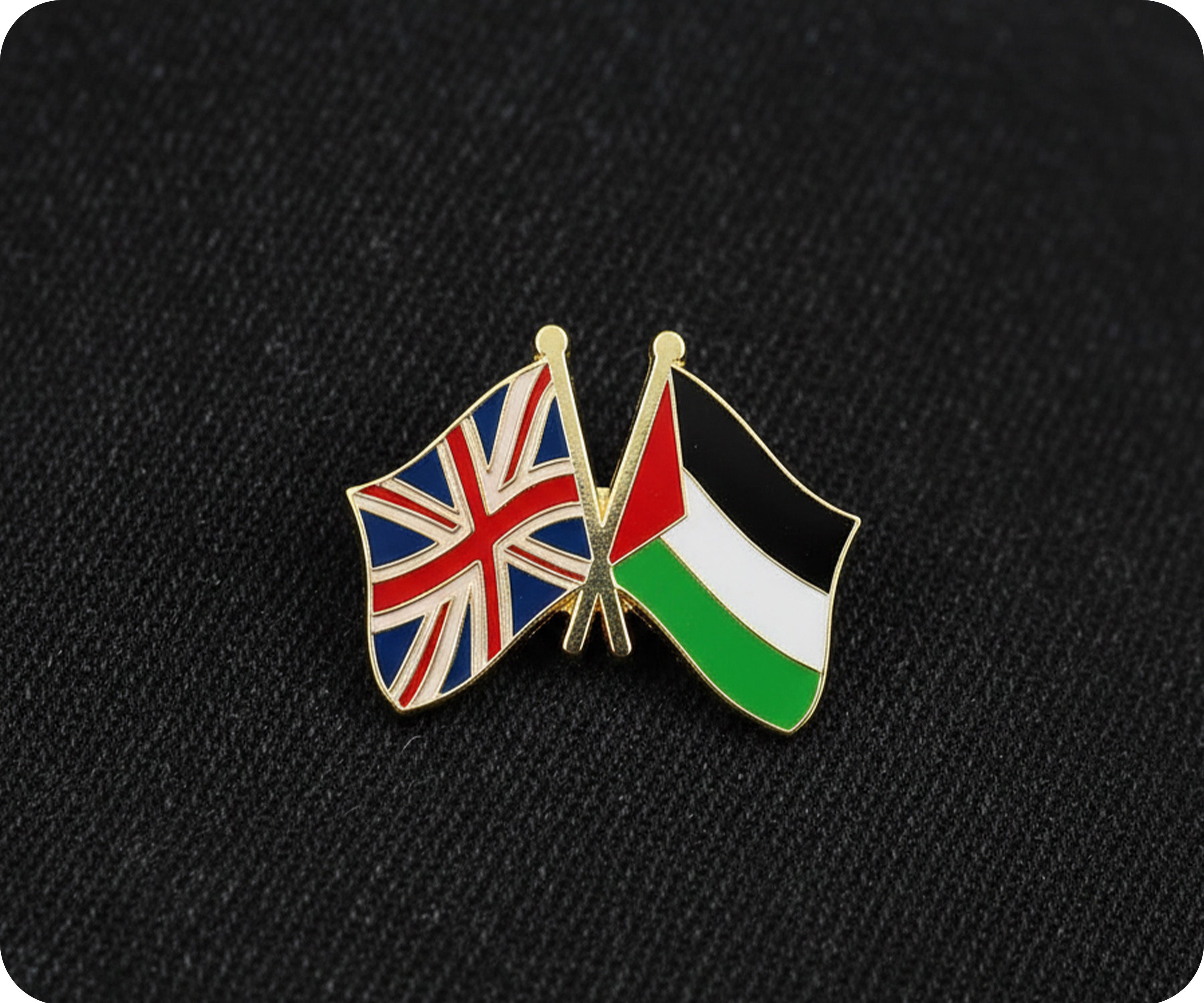 Palestine & United Kingdom Friendship Pin Badge