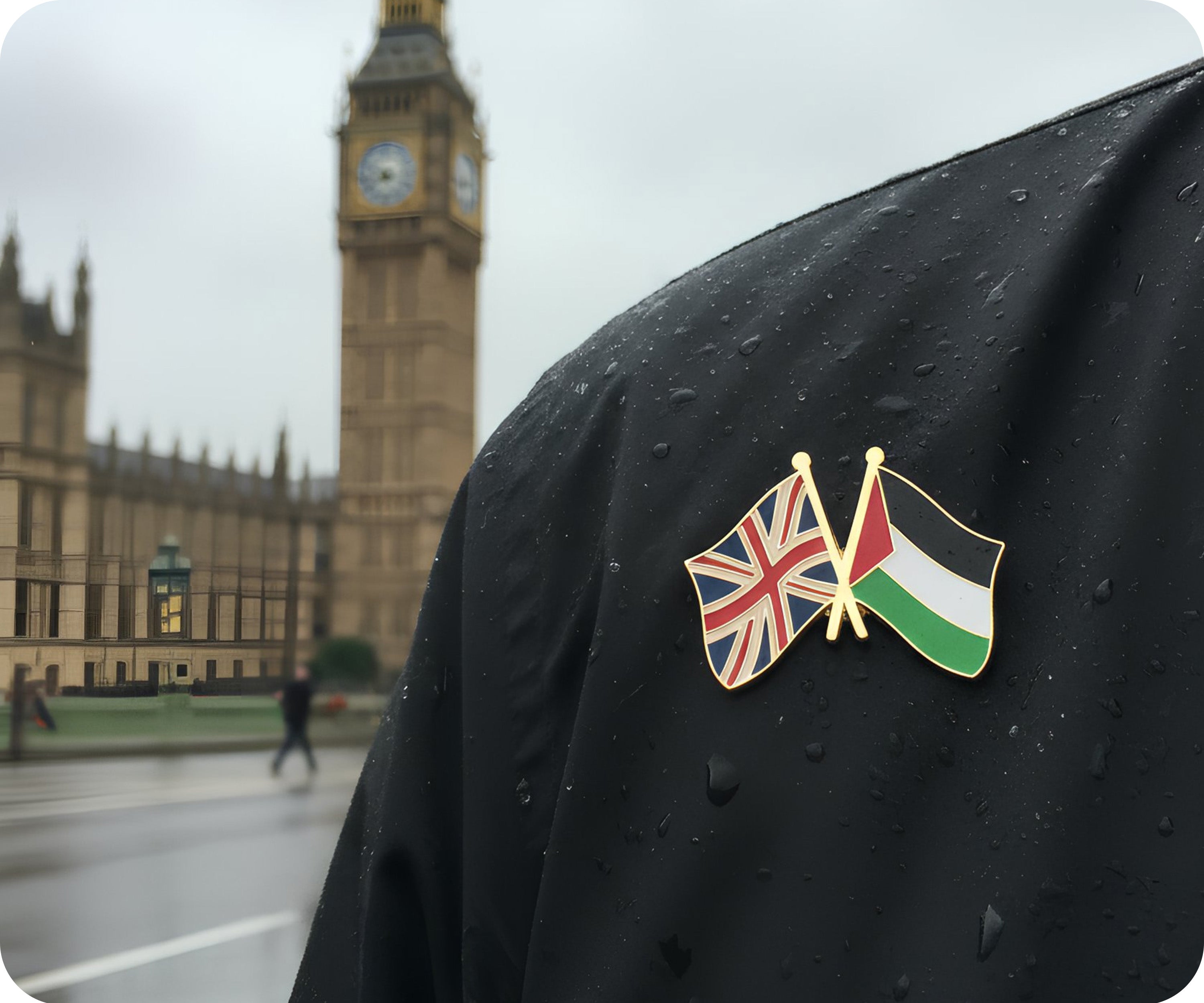 Palestine & United Kingdom Friendship Pin Badge