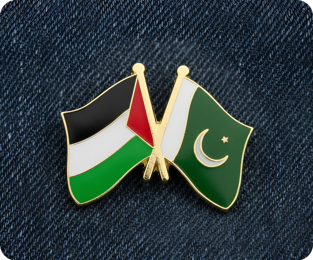 Palestine & Pakistan Friendship Pin Badge