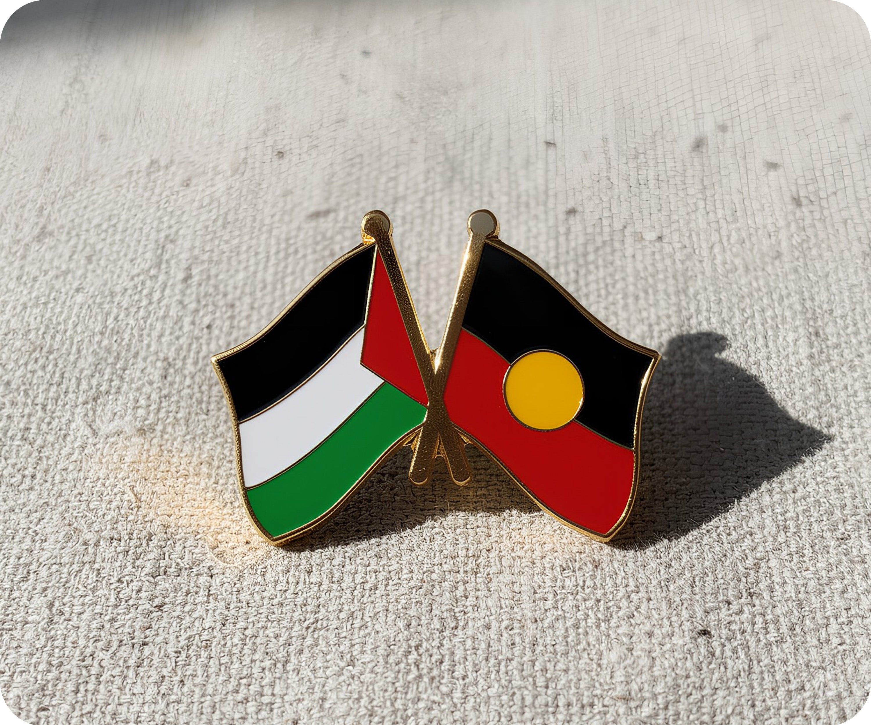 Insignia Pin de Amistad entre Palestina y los Aborígenes Australianos Imagen secundaria del producto