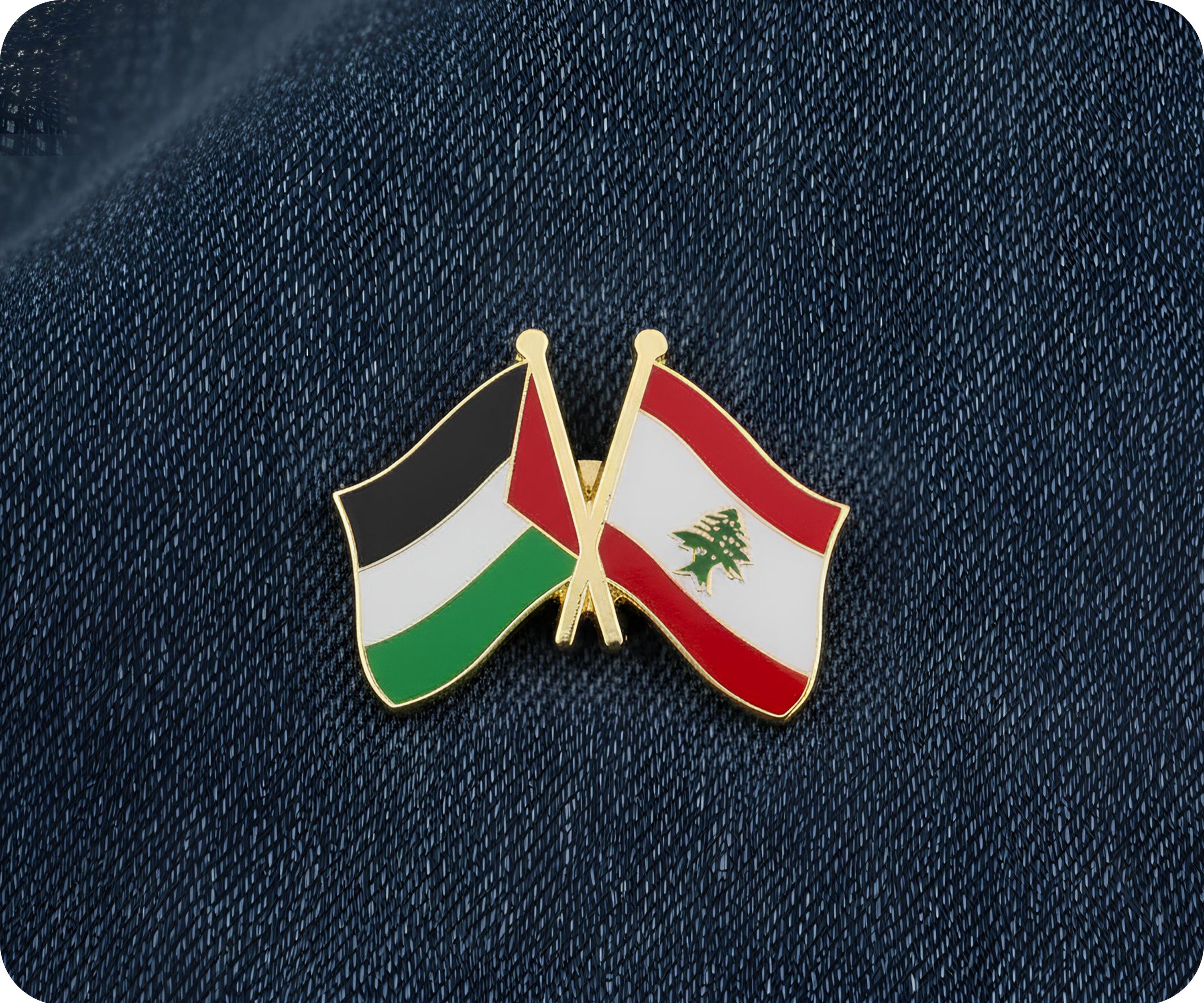Palestine & Lebanon Friendship Pin Badge