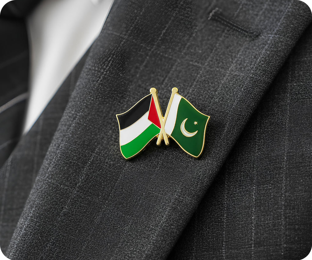 Palestine & Pakistan Friendship Pin Badge