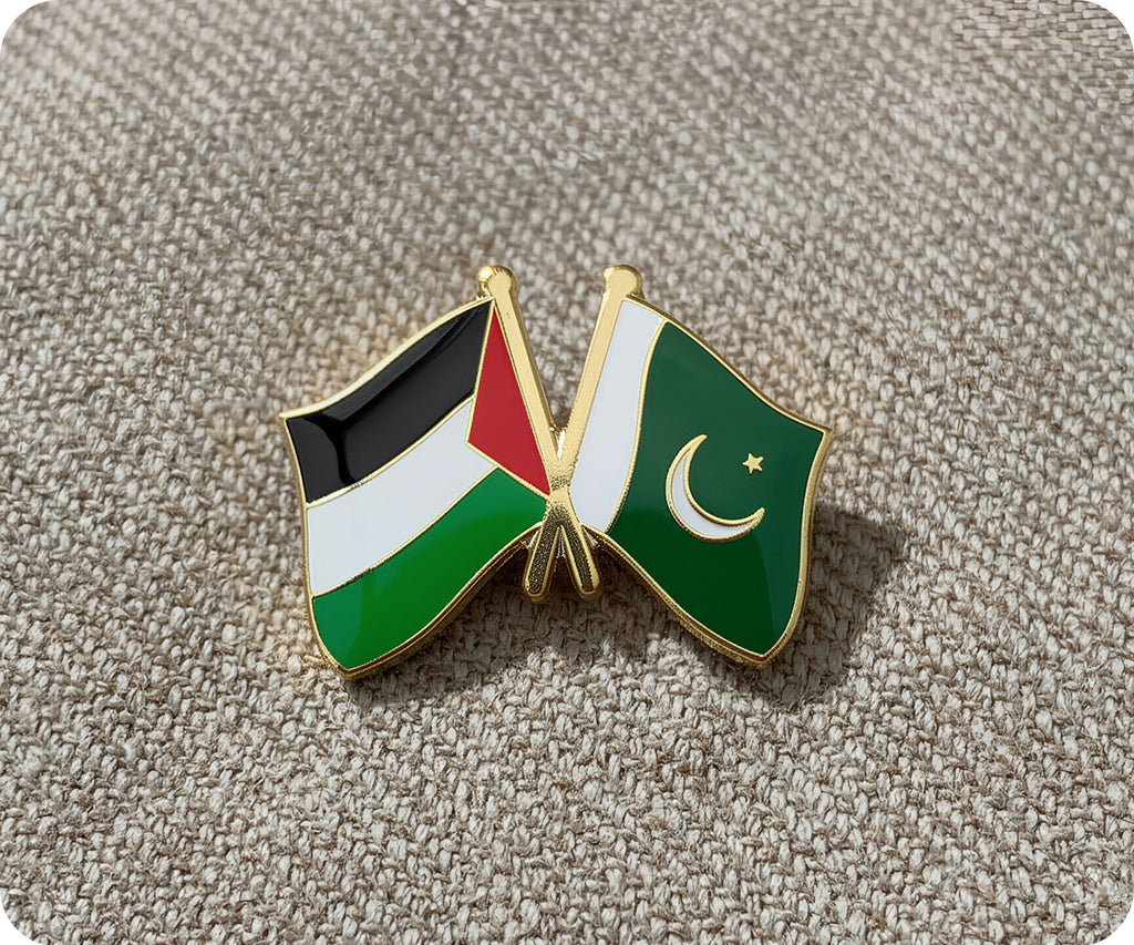 Palestine & Pakistan Friendship Pin Badge