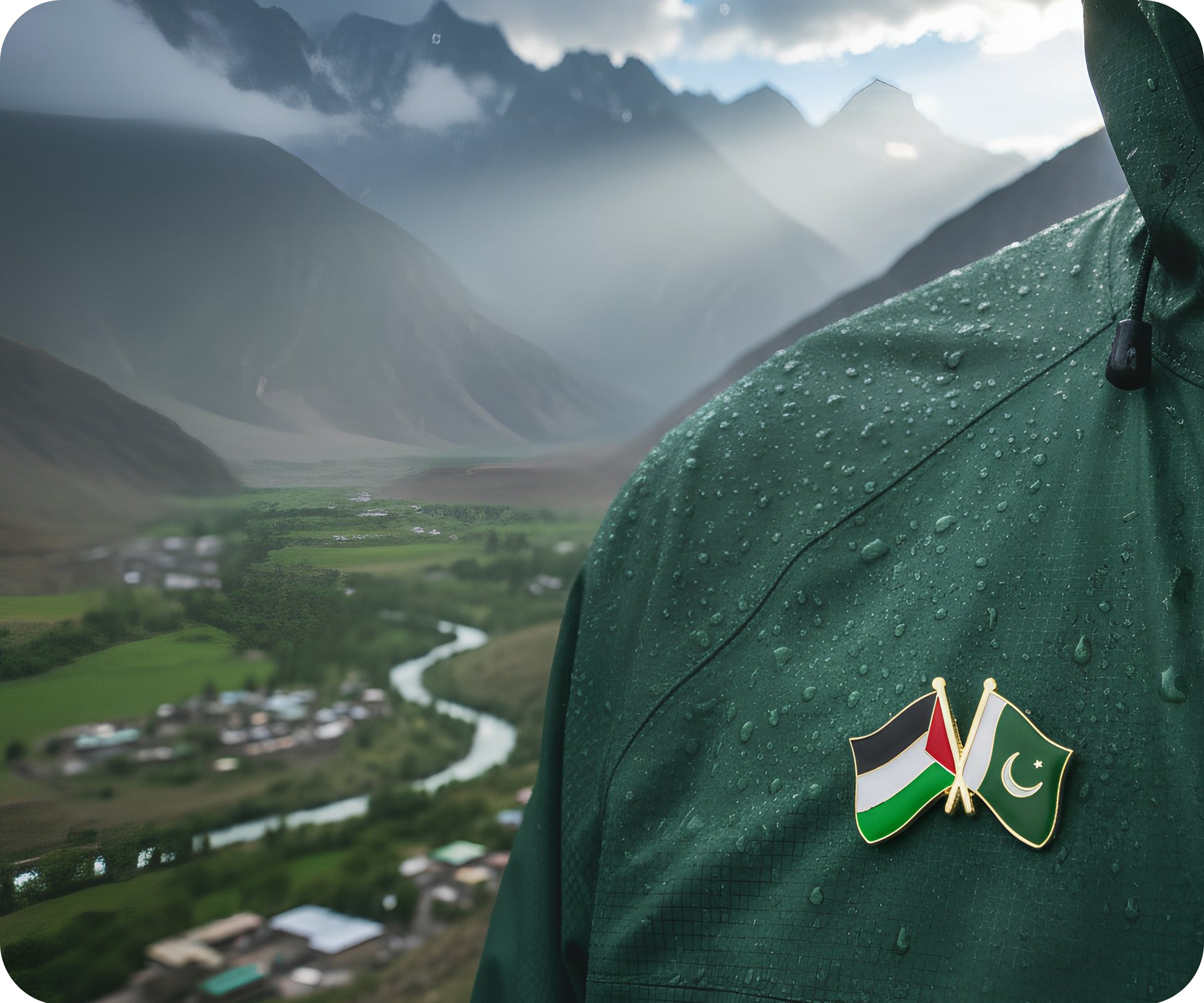 Pin de la amistad entre Palestina y Pakistán Imagen secundaria del producto