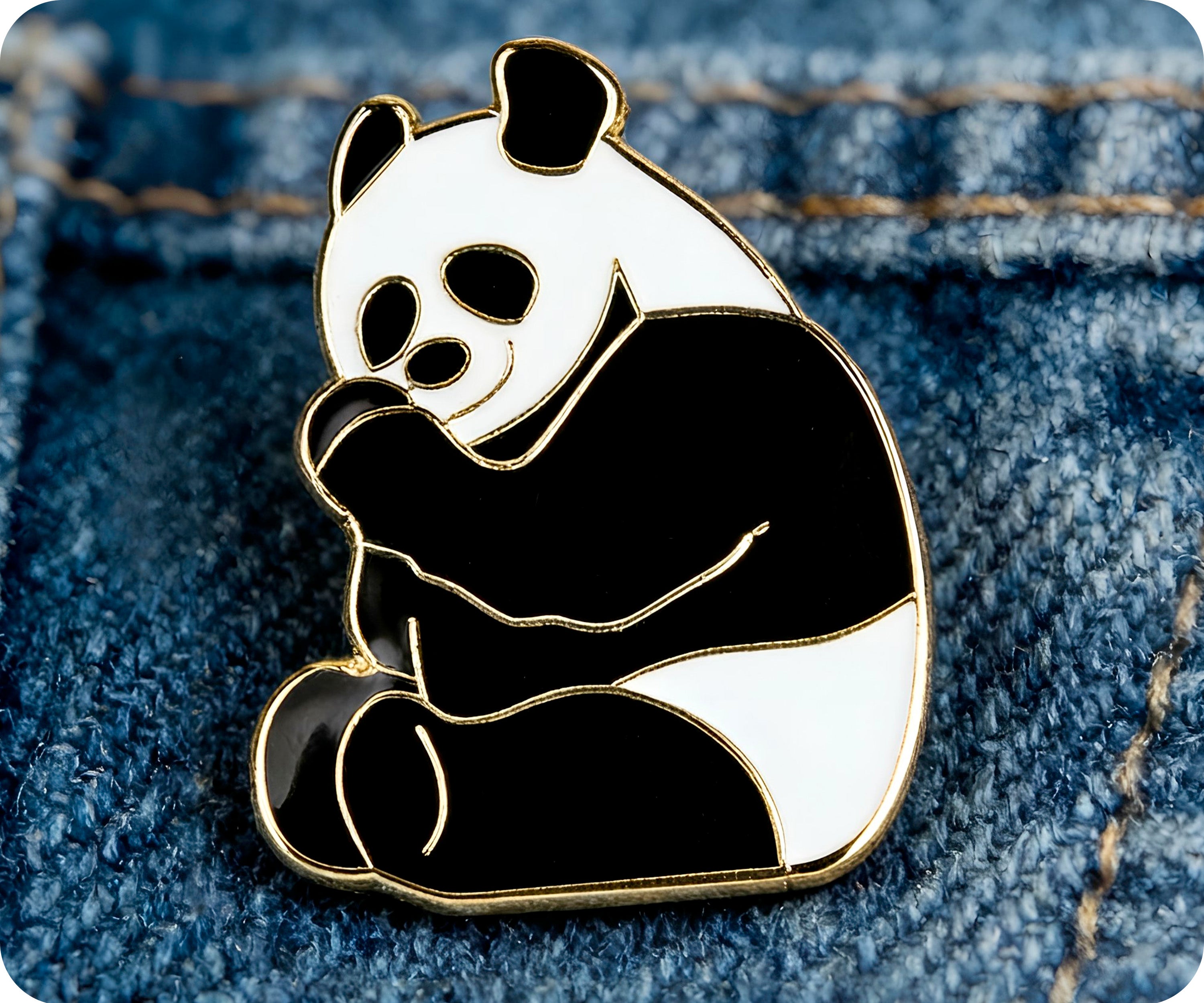 Pin con forma de oso panda Imagen secundaria del producto