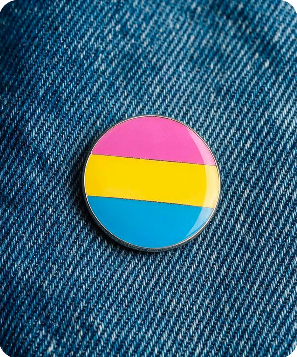 Pansexual Pride Round Flag Enamel Pin Badge