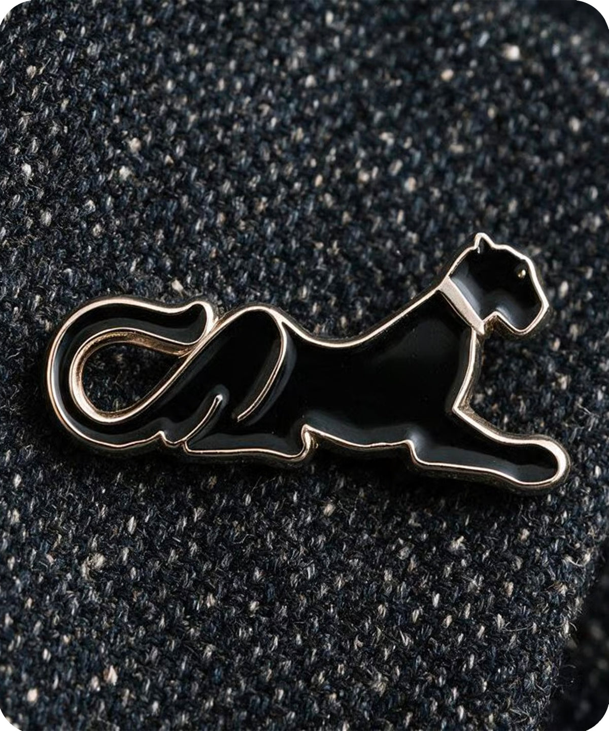 Black Panther Cat Enamel Pin Badge