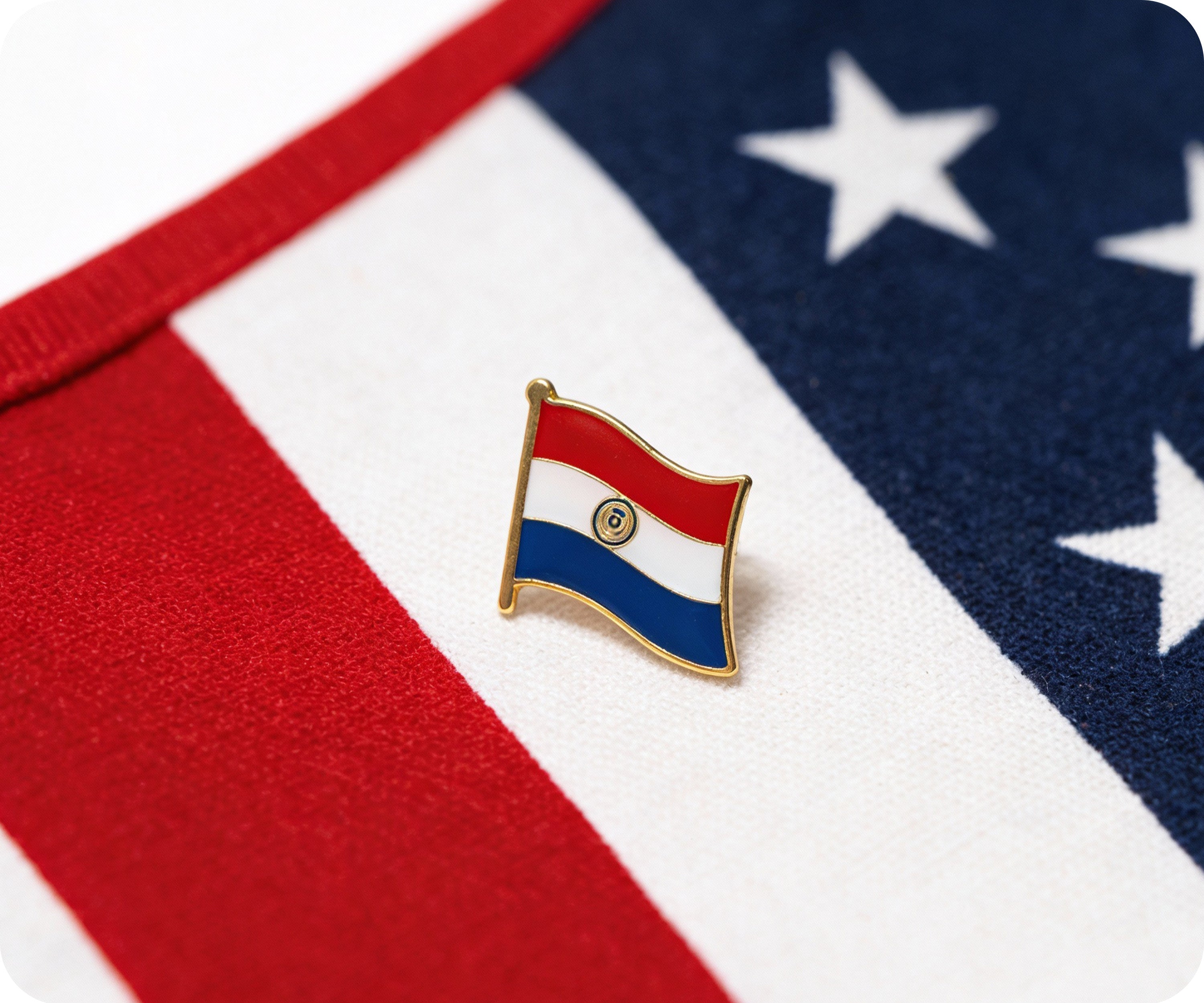 Paraguay Flag Pin Badge
