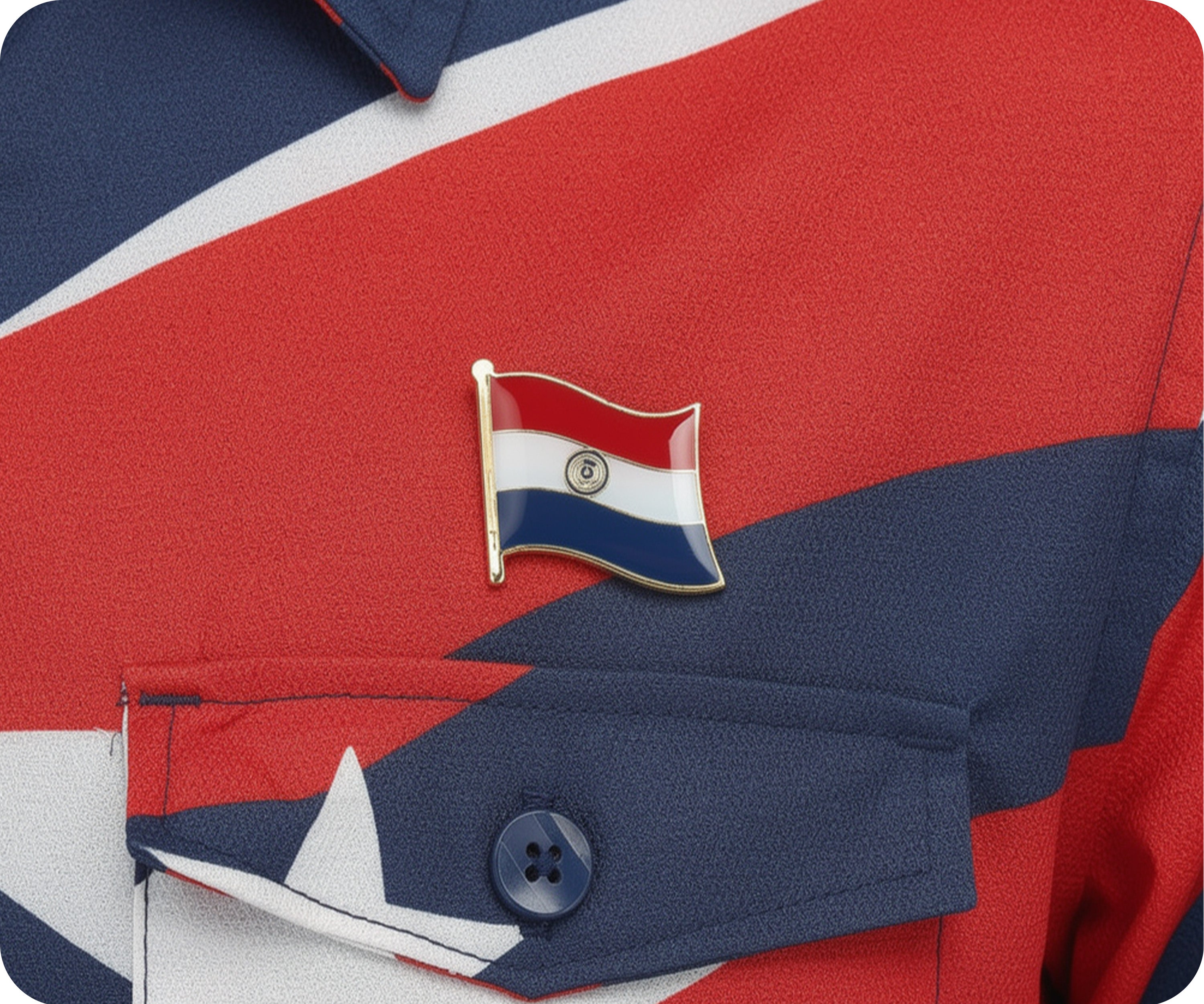 Paraguay Flag Pin Badge