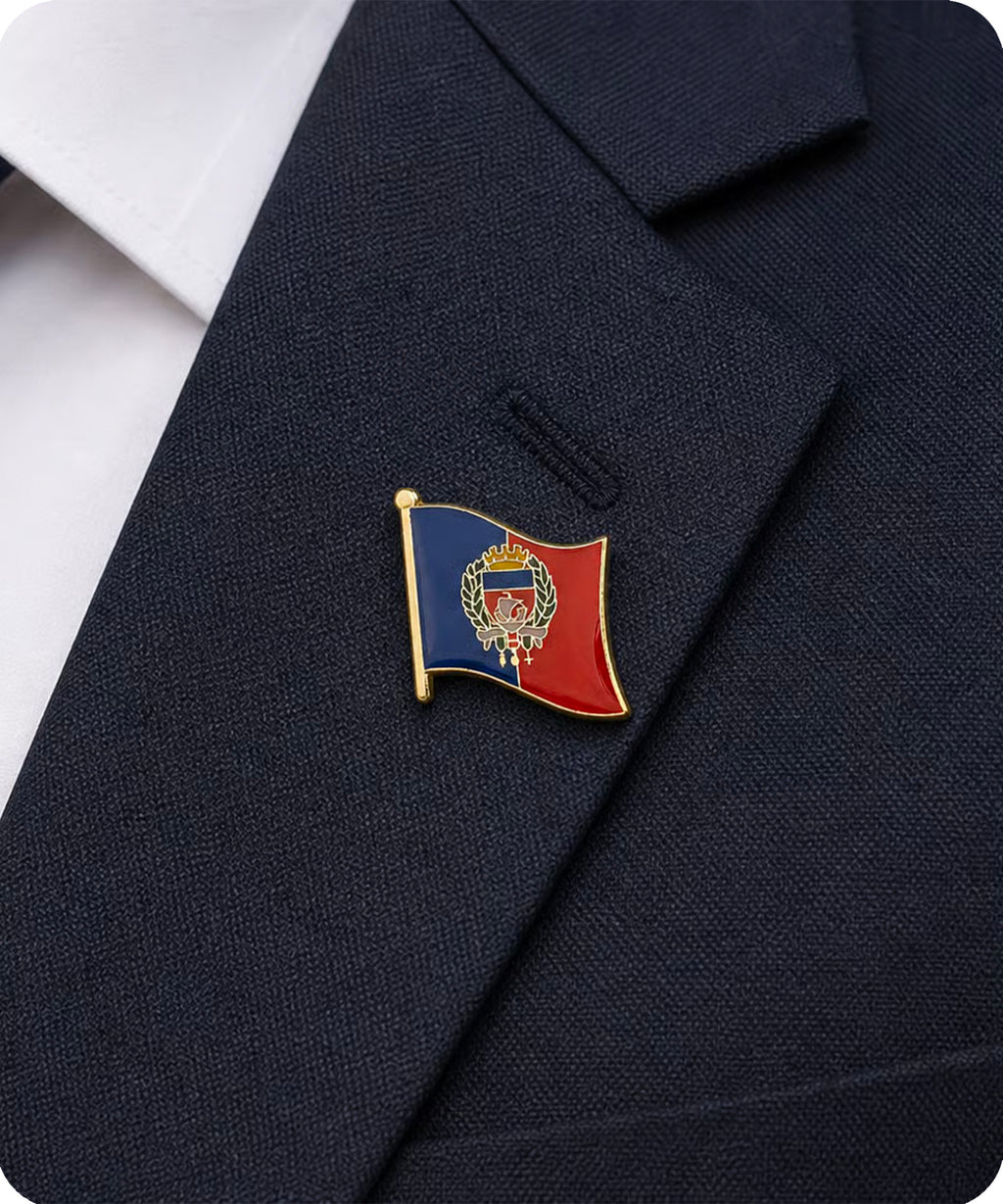 Paris City Flag Enamel Pin Badge