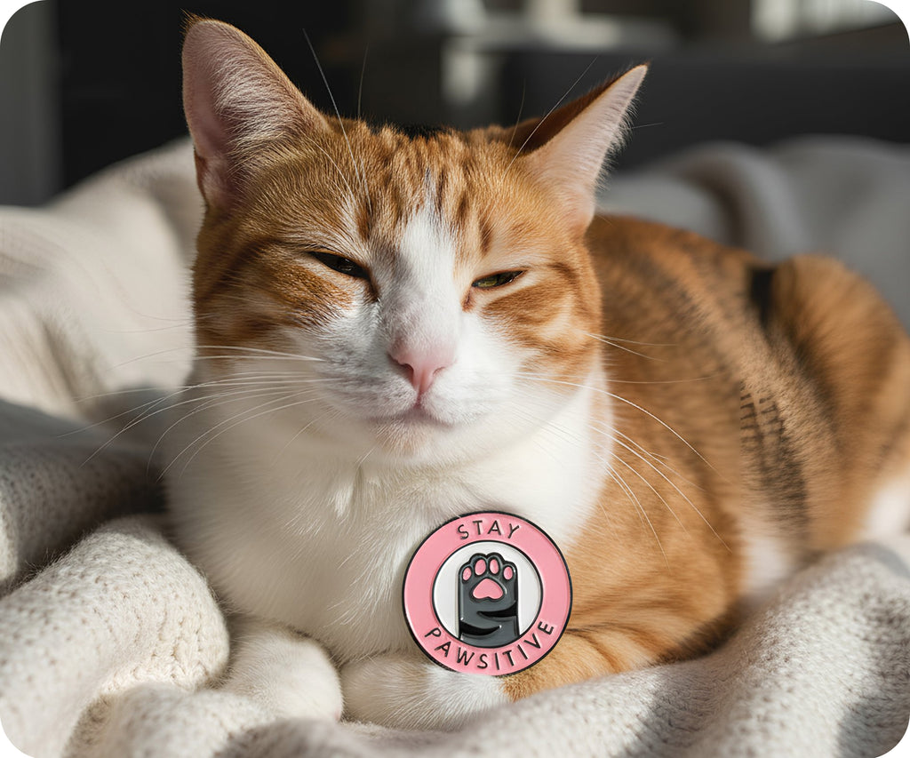 Stay Pawsitive Pin Badge