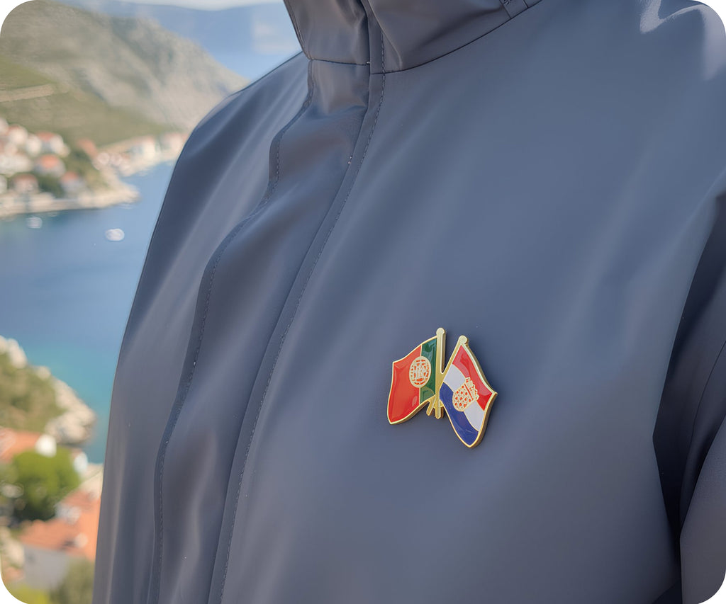 Portugal & Croatia Friendship Pin Badge