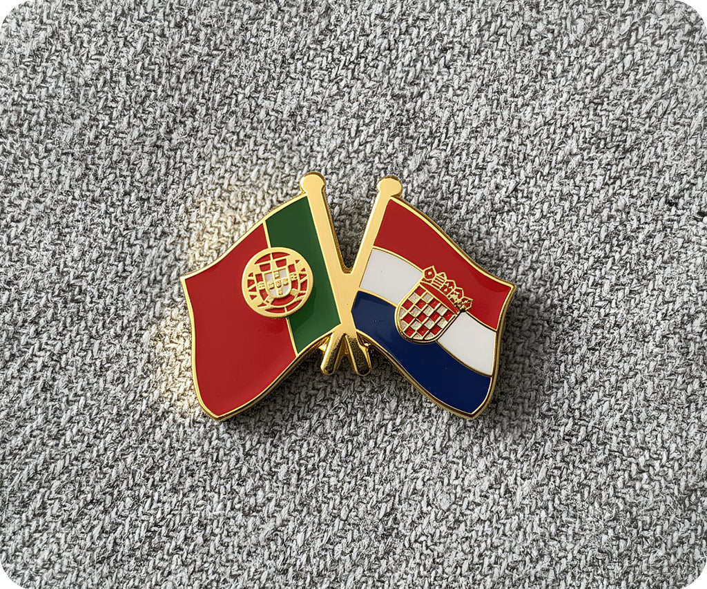Portugal & Croatia Friendship Pin Badge