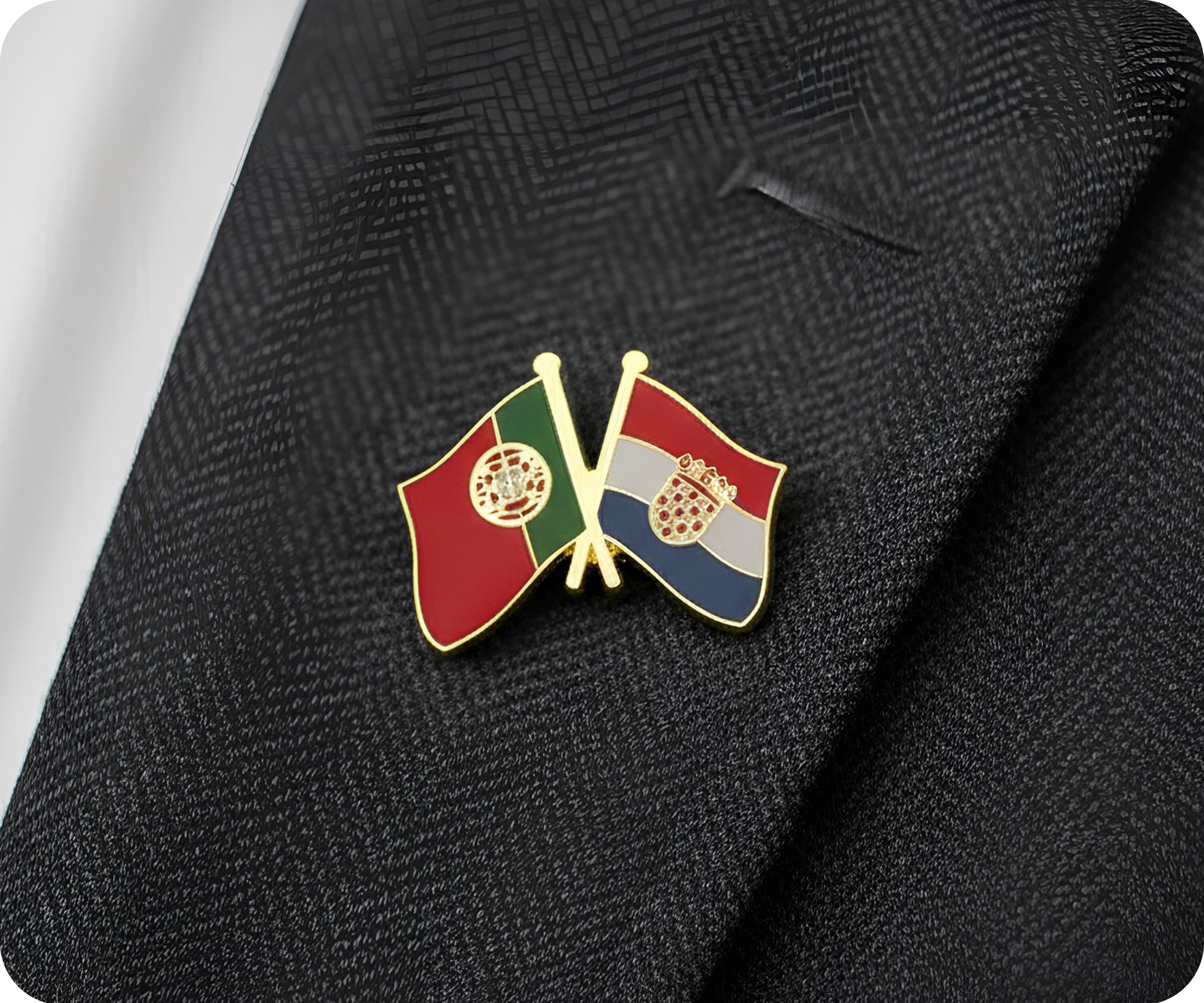 Portugal & Croatia Friendship Pin Badge