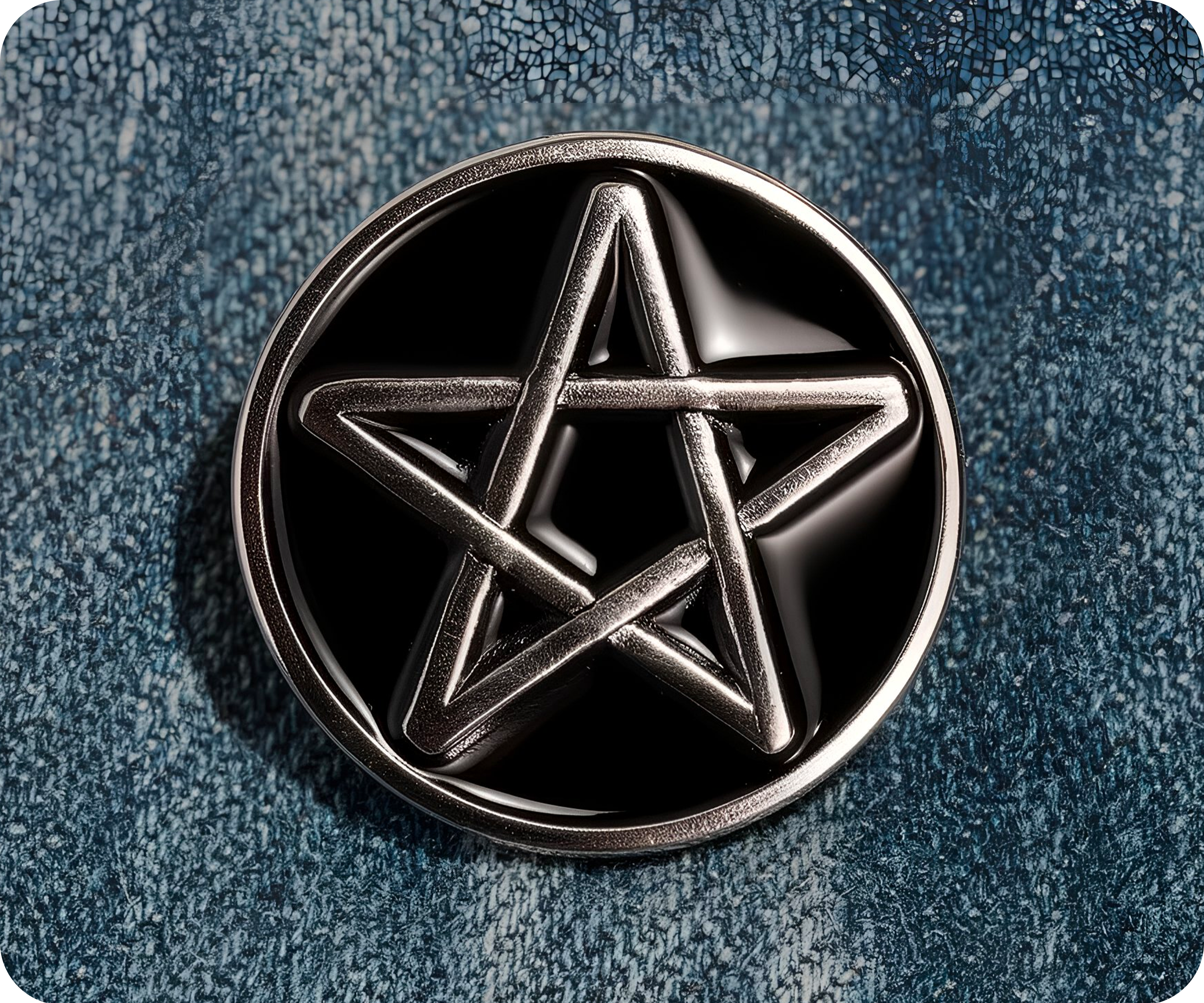 Pin con forma de estrella y pentagrama Imagen secundaria del producto