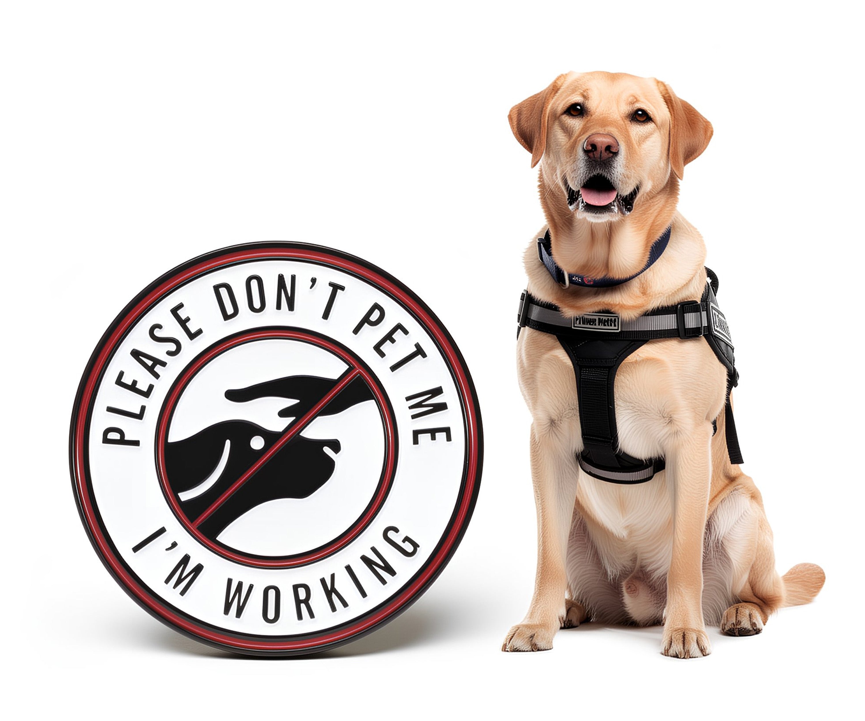 Don't Pet Me I'm Working Pin Badge