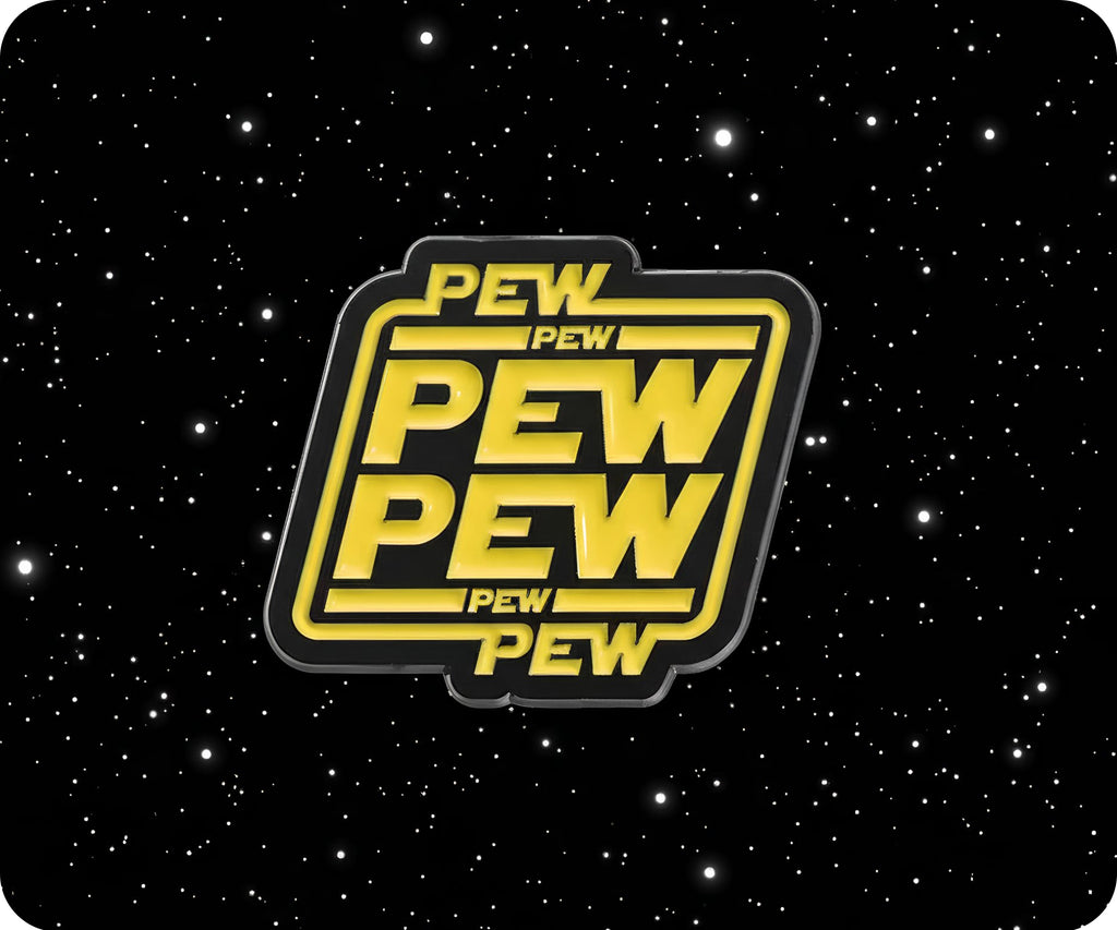 Pew Pew Pew! Space Pin Badge