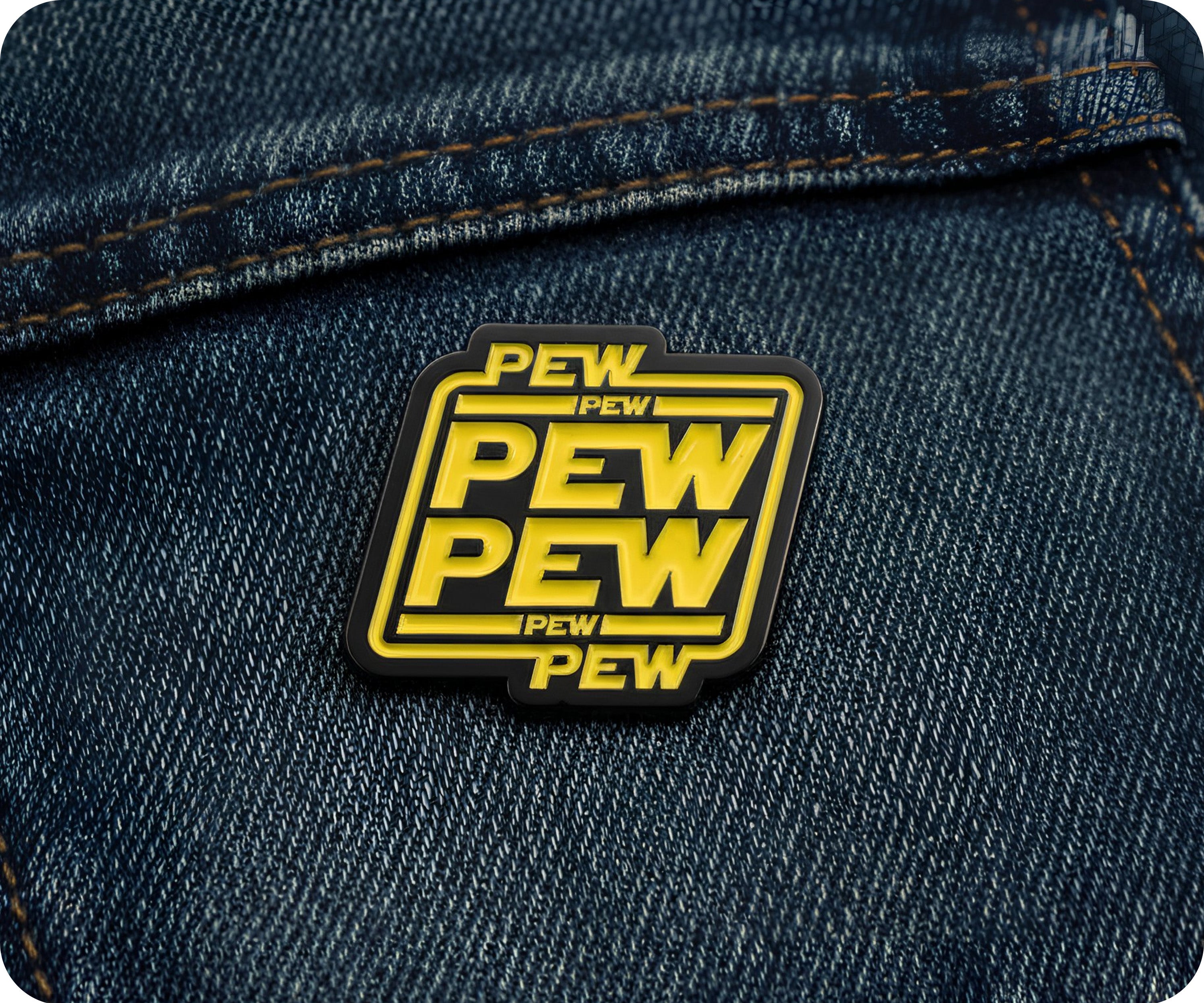 Pew Pew Pew! Space Pin Badge