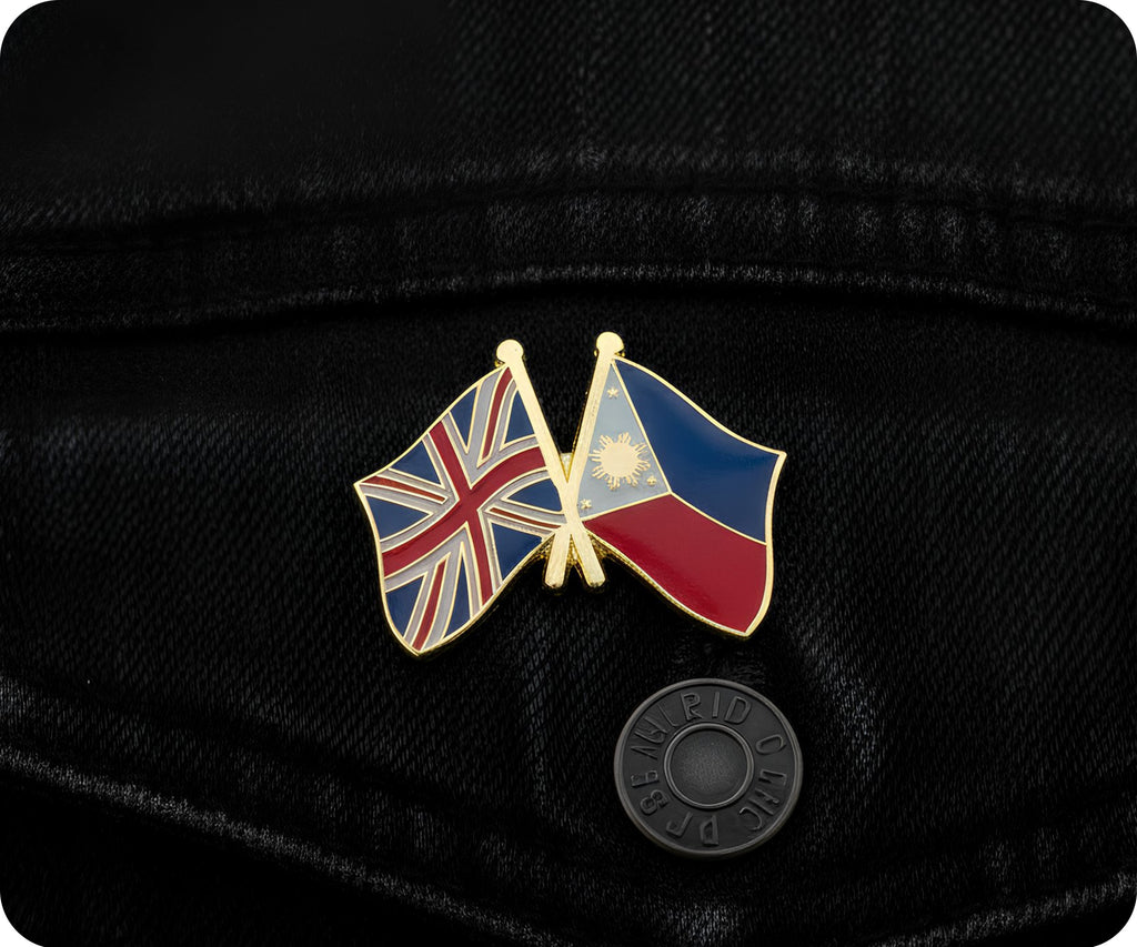 Philippines & United Kingdom Friendship Pin Badge