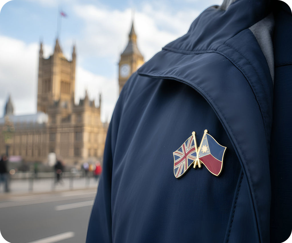 Philippines & United Kingdom Friendship Pin Badge