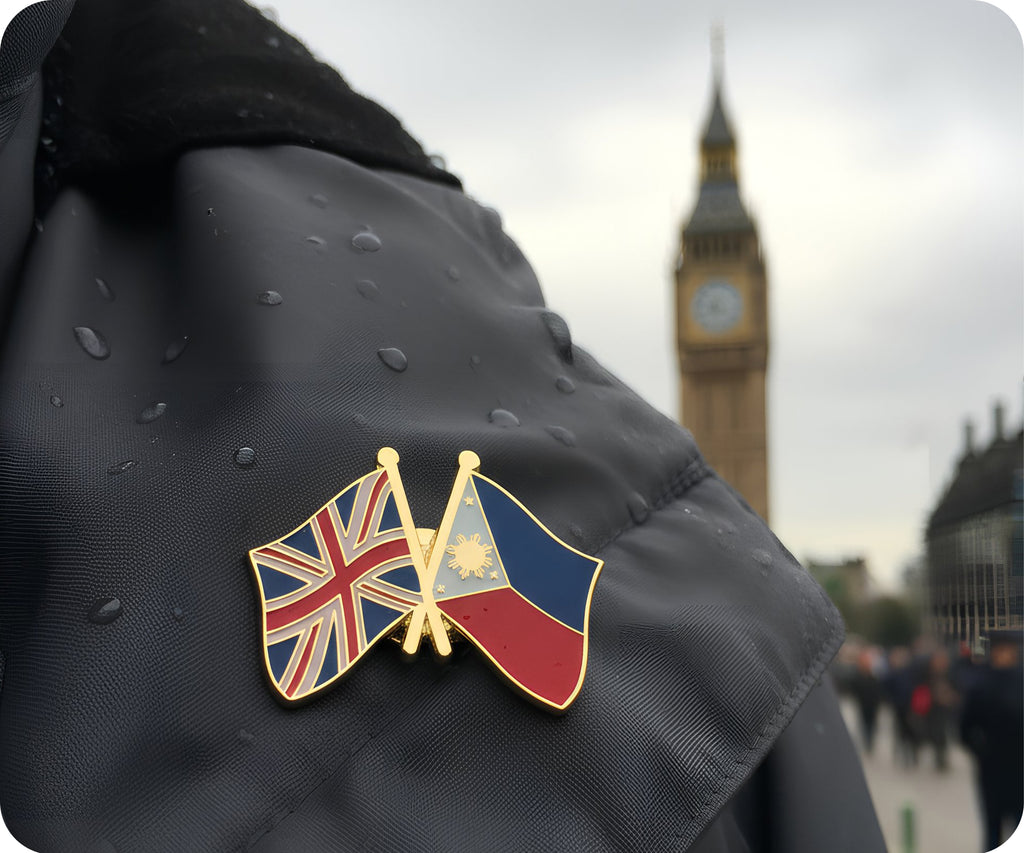 Philippines & United Kingdom Friendship Pin Badge