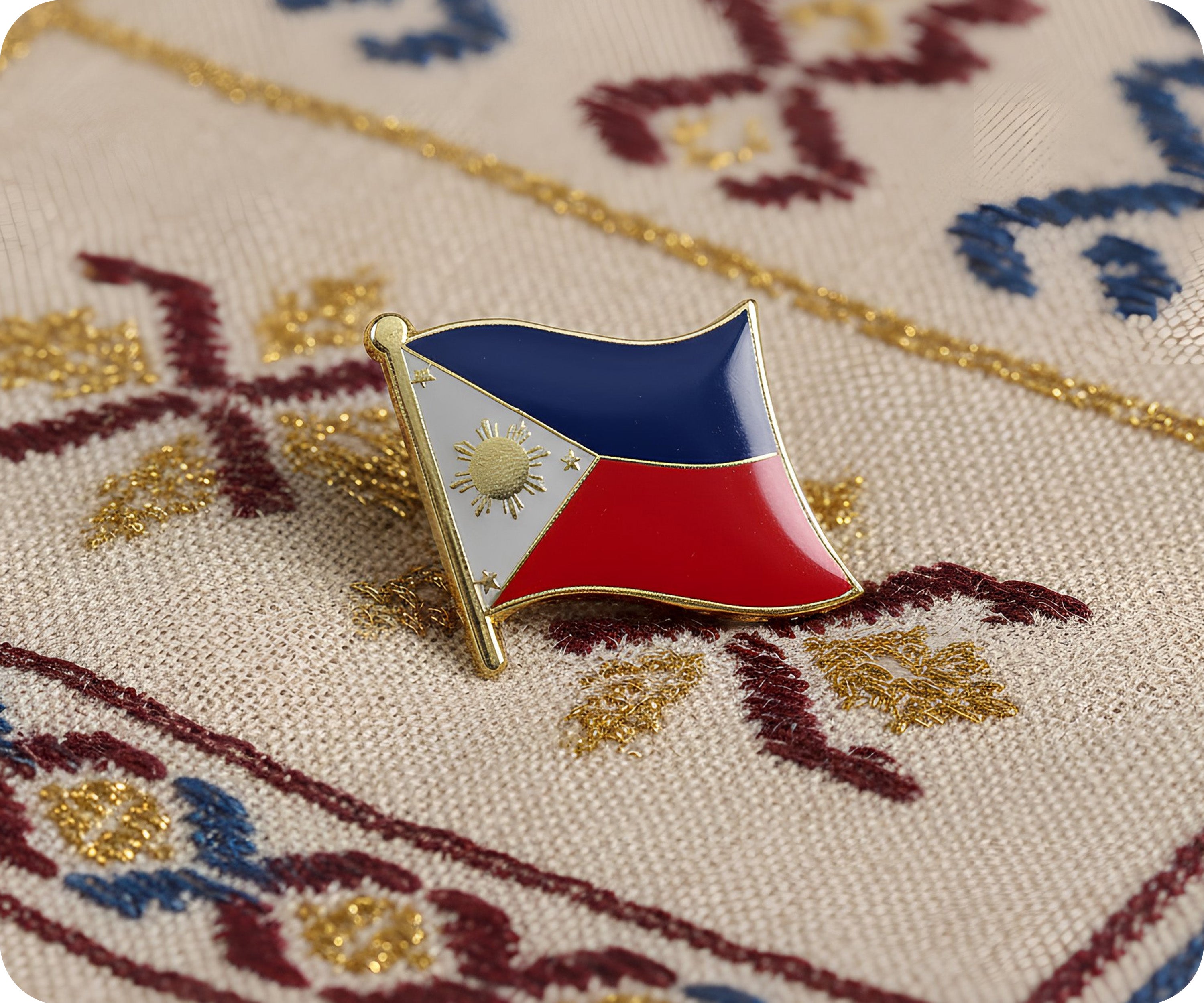 Pin con la bandera de Filipinas Imagen secundaria del producto
