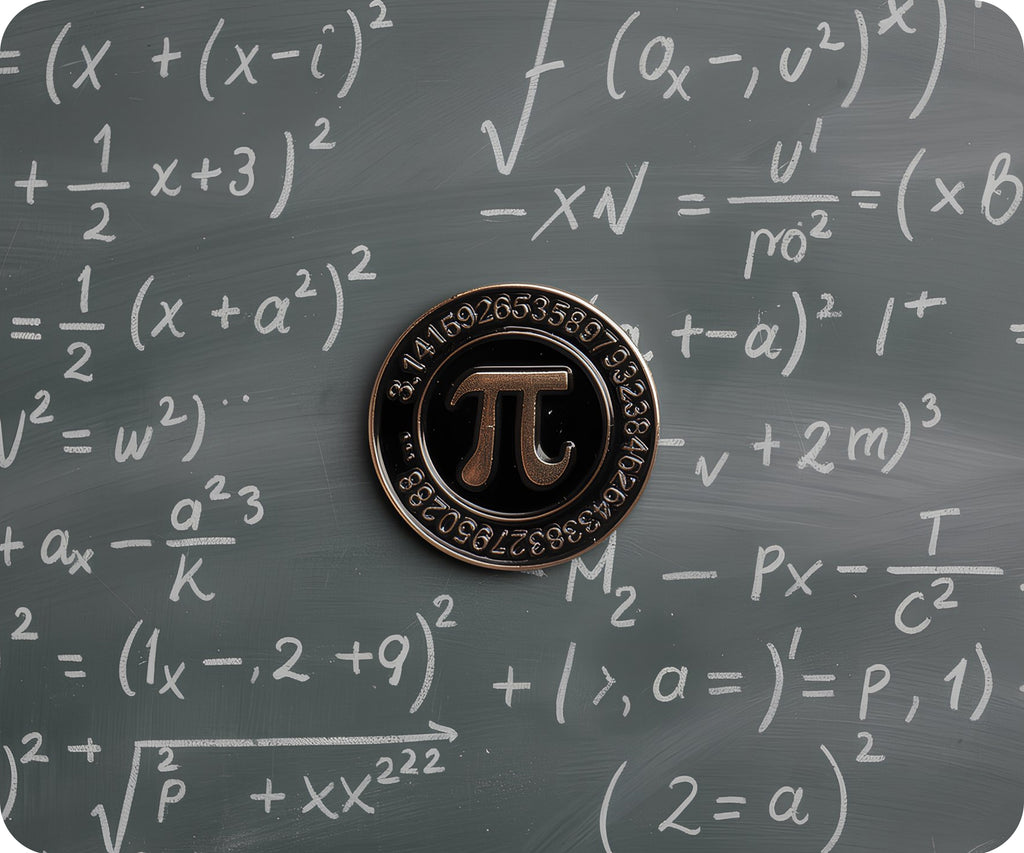 Mathematical Pi Number Pin Badge