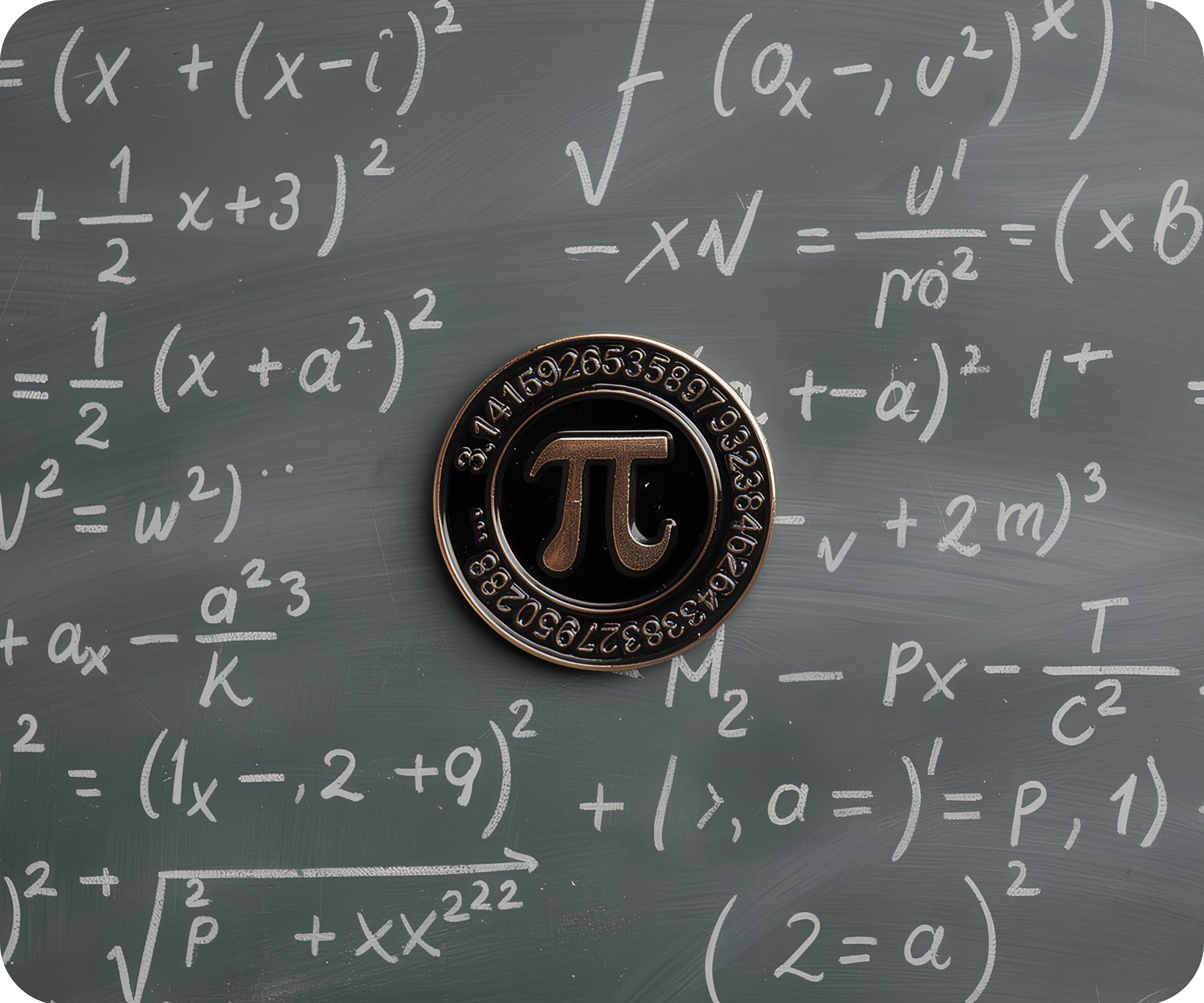 Mathematical Pi Number Pin Badge