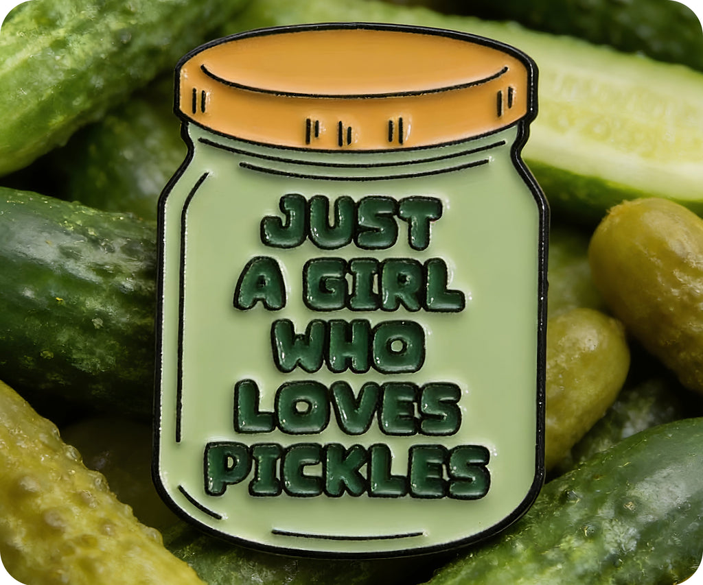 Pickles Jar Pin Badge