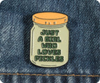 Pickles Jar Pin Badge